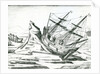 Sailing ship stranded on Iceberg by Theodor de Bry