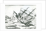 Sailing ship stranded on Iceberg by Theodor de Bry