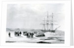 Sledge Party leaving HMS Investigator in Mercy Bay, Under command of Lieutenant Gurney Creswell by English School