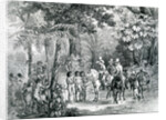 Meeting of the Indians with the European Explorers from 'Picturesque Voyage to Brazil', 1827-35 by Johann Moritz Rugendas