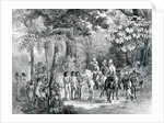 Meeting of the Indians with the European Explorers from 'Picturesque Voyage to Brazil', 1827-35 by Johann Moritz Rugendas
