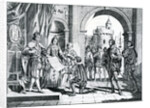 Christopher Columbus presenting an account of his discovery of America to the King and Queen of Spain by Charles Grignion