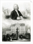 Portrait of Johann Sebastian Bach and Monument, 1850 by Albert Henry Payne