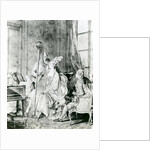 Playing the harp by Anonymous Anonymous