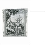 The First Interview of Christopher Columbus with the Natives of America, 1777 by British School