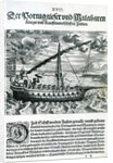 Ship from 'India Orientalis', 1598 by Theodor de Bry