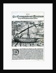 Ship from 'India Orientalis', 1598 by Theodor de Bry