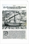 Ship from 'India Orientalis', 1598 by Theodor de Bry