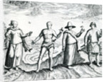 Two men and Two women from 'India Orientalis', 1598 by Theodor de Bry