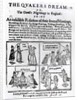 The Quakers Dream or The Devil's Pilgrimage in England, pub. in 1655 by English School
