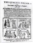The Quakers Dream or The Devil's Pilgrimage in England, pub. in 1655 by English School