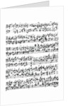 Music Score of Johann Sebastian Bach by German School