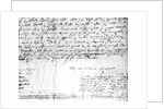 Signature of William Shakespeare, 1616 by English School
