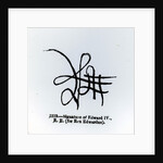 Signature of Edward IV by English School