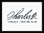 Signature of King Charles I by (after) English School
