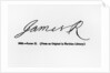 Reproduction of the signature of James II by Anonymous