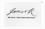 Reproduction of the signature of James II by Anonymous