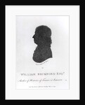 William Beckford Esq. Author of Histories of France and Jamaica, from a shade, pub. by Vernor & Hood, 1799 by John Miers