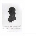 William Beckford Esq. Author of Histories of France and Jamaica, from a shade, pub. by Vernor & Hood, 1799 by John Miers