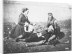 A Nurse Tending a Wounded Man in the Crimea, c.1855 by English Photographer