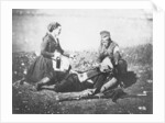 A Nurse Tending a Wounded Man in the Crimea, c.1855 by English Photographer