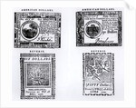 Notes of Currency issued by the Continental Congress during the American Revolution, 1776-9 by American School