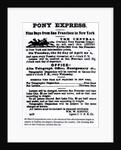 Pony Express, Nine Days from San Francisco to New York by American School