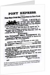 Pony Express, Nine Days from San Francisco to New York by American School