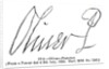 Signature of Oliver Cromwell Lord Protector by English School