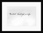 Signature of Richard Hakluyt by Anonymous
