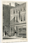 The Grecian Coffee House, Devereux Court, Strand, featuring a bust of Ben Johnson by English School