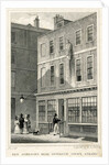 The Grecian Coffee House, Devereux Court, Strand, featuring a bust of Ben Johnson by English School