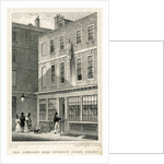The Grecian Coffee House, Devereux Court, Strand, featuring a bust of Ben Johnson by English School