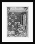 Jewish Cabbalist Holding a Sephirot copy of an illustration from 'Portae Lucis' by Paul Ricius, Augsburg 1516, used in a 'History of Magic'. by German School