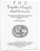 Frontispiece for 'The Tragedy of King Richard the Second', by William Shakespeare, 1598 by English School