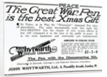 Advertisement 'The Great War Pen is the best Xmas Gift' by Anonymous