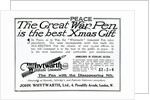 Advertisement 'The Great War Pen is the best Xmas Gift' by Anonymous