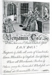 Trade Card, Benjamin Cole, London tradesman by English School