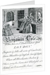 Trade Card, Benjamin Cole, London tradesman by English School