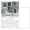 Trade Card, Benjamin Cole, London tradesman by English School