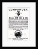 Advertisement for Gunpowder by Messrs. John Hall & Son by English School