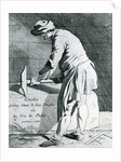 Stone mason, 1737 by French School