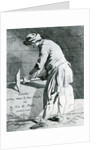 Stone mason, 1737 by French School