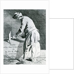 Stone mason, 1737 by French School