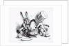 The Mad Hatter and the March Hare putting the Dormouse in the Teapot by John Tenniel