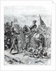 Battle of Bosworth Field: Lord Stanley bringing the Crown of Richard III to Richmond, 22nd August 1485 by English School