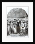 Wycliffe appearing before the Prelates at St. Paul's to answer the charge of heresy in 1377 by English School