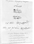 Five Genuine Autographs of William Shakespeare by Anonymous
