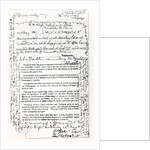 John Franklin's Message to the Secretary of the Admiralty, 28th May 1847 by English School