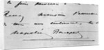 Handwriting and Signature of Napoleon Bonaparte by Anonymous